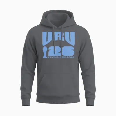 Fifa World Cup26 Uruguay Ball in Goal Unisex Hoodie - Charcoal