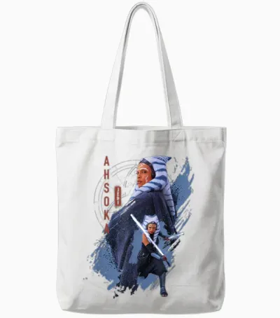 Star Wars Ahsoka Tano Jedi Ready Disney+ Tote Bags - White