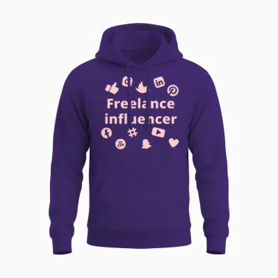 Freelance Influencer on Social Media Unisex Hoodie - Purple