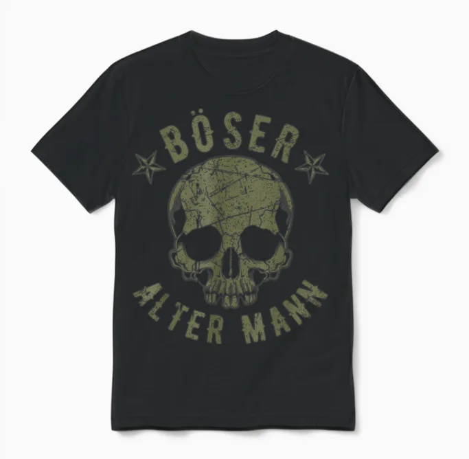 Böser Alter Mann Unisex T-Shirt in Black