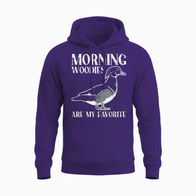 Morning Woody My Favorite Duck Hunting Funny Hunter Men Unisex Hoodie - Purple