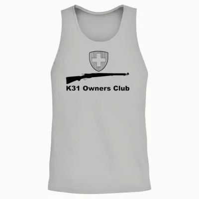 K31 Owners Club Swiss, Gewehr 7,5 K11, Schweiz, Schmidt Unisex Tank Top - Ash