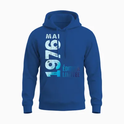 édition Limitée Mai 1976 Cadeau D'anniversaire 1976 Unisex Hoodie - Royal