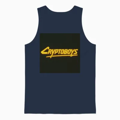Logo Retro Neon Cryptoboys Unisex Tank Top - Navy
