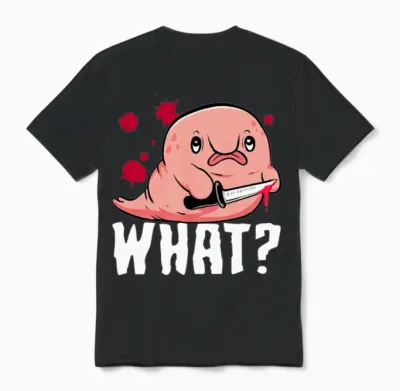 Funny Blobfish Unisex T-Shirt - Black