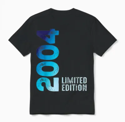 Stunning Year 2004 Vintage Since 2004 Limited Edition 2004 Unisex T-Shirt - Black