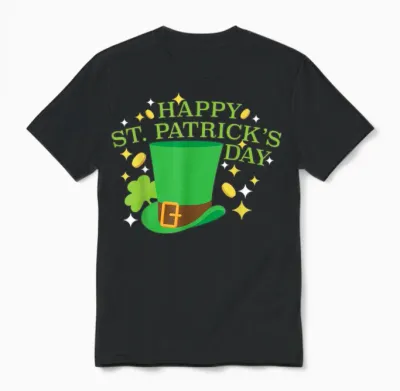 Leprechaun's Choice Happy St. Patrick's Day Paddy's Gear Fun T-Shirt, Black, S Unisex T-Shirt - Black