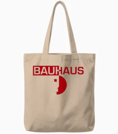 Emblème Bauhaus Coupé En Deux Tote Bags - Natural