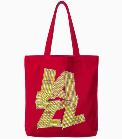 Jazz Retro Tote Bags - Red