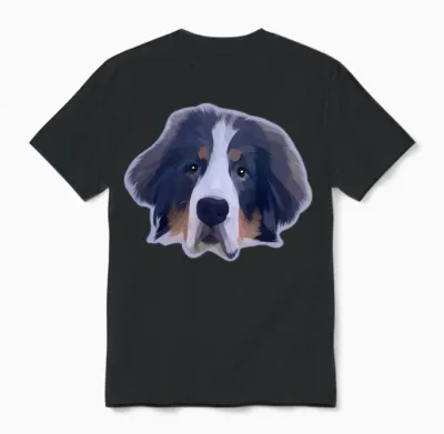 Dog Blue Unisex T-Shirt - Black