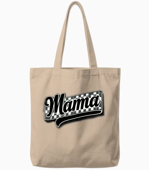 Retro Urban Mama Mom Gift Tote Bags in Natural