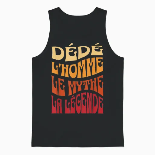 Dice Man Myth Legend Humor Name Custom Dedicated T-Shirt, Black, S Unisex Tank Top in Black
