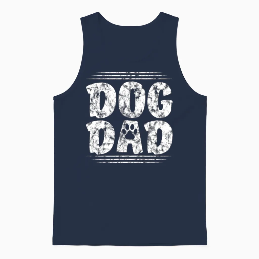 Dog Dad Unisex Tank Top in Navy