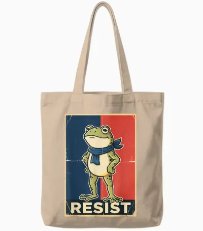 Portland Frog Protest for Men and Women Tote Bags - Natural