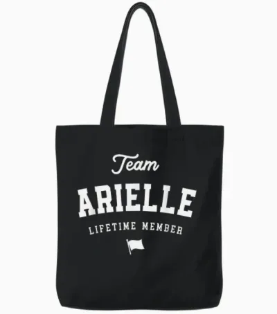 Team Arielle Lifetime Mitglied Lustiger Name Arielle Tote Bags - Black