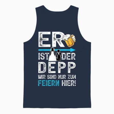 Junggesellenabschied T-Shirt Jga Männer Polterabend Poltern Unisex Tank Top - Navy