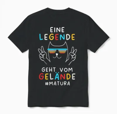 Matura Geschafft 2026 Matura Abschluss Eine Legende Geht Unisex T-Shirt - Black