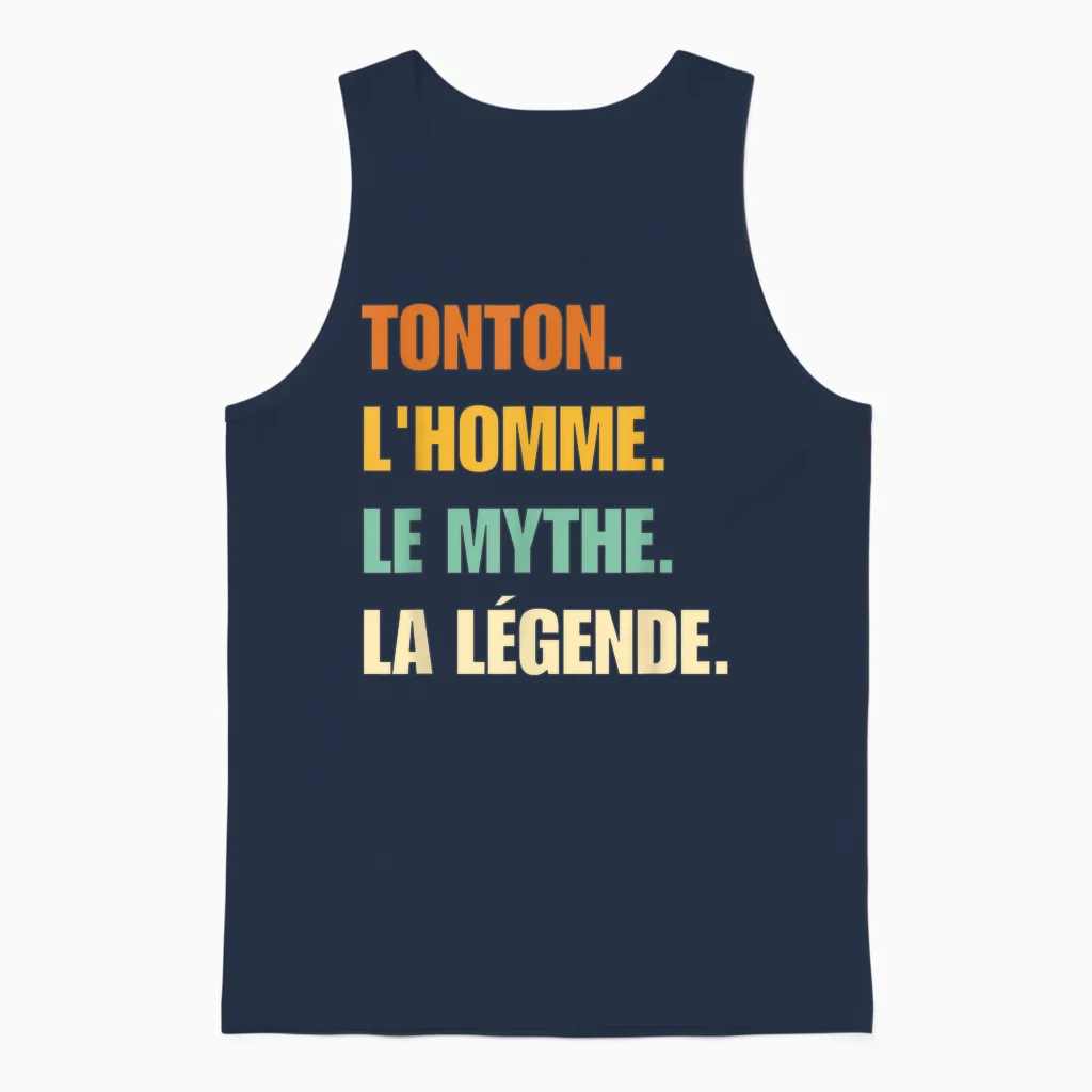 Custom Gift Tonton Man Legend Promoted Tonton 2026 Unisex Tank Top in Navy