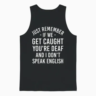 Funny Quote, Funny Quote Unisex Tank Top - Black