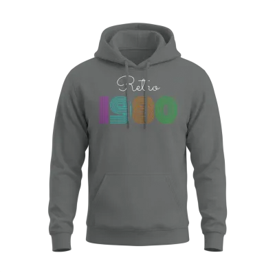 Retro 1980s Unisex Hoodie - Graphite Heather