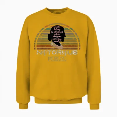 T-Shirt Ruth Bader Gingsbur Rbg Pour Femme « Belong in All Places » Unisex Sweatshirt - Gold