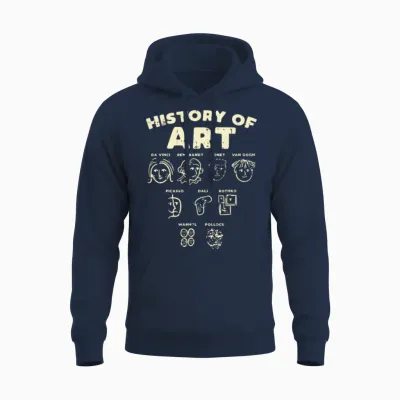 History of Art Funny Famous Artists Meme Joke Unisex Hoodie - Navy