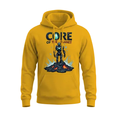 Embrace Earth's Power with Core of the Planet Unisex Hoodie - Gold