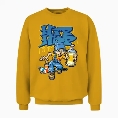Hip Hop Graffitis and B-Boy Unisex Sweatshirt - Gold