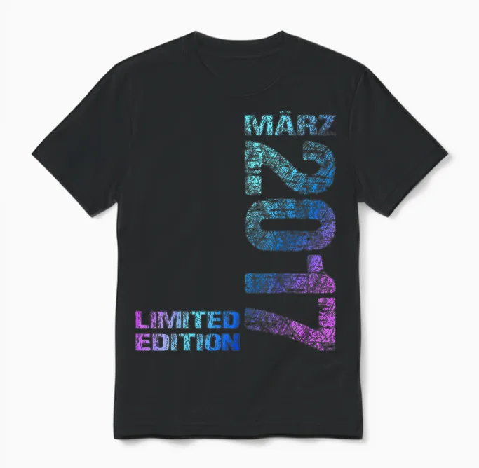 März 2017 Junge Mädchen 9. Geburtstag Limited Edition Unisex T-Shirt in Black