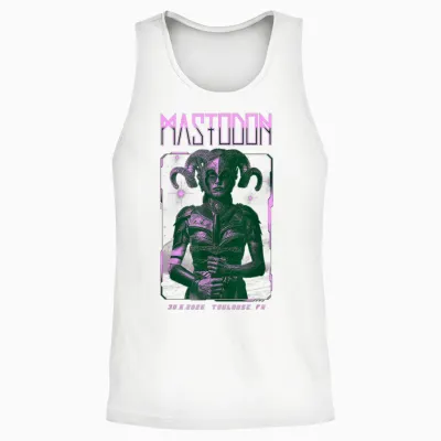Mastodon World Tour 2026 Toulouse Unisex Tank Top - White