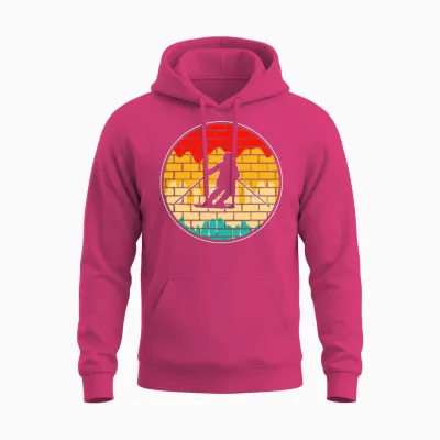 Ski Retro Unisex Hoodie - Heliconia