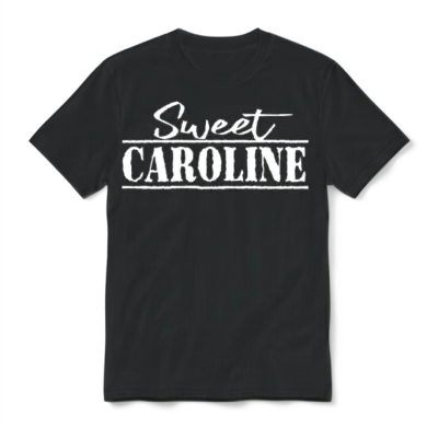 Sweet Caroline White 3 Unisex T-Shirt - Black