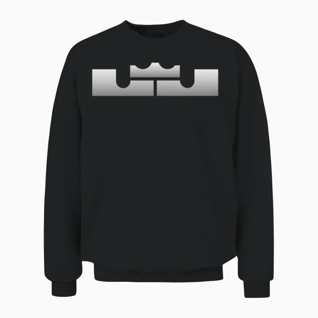 Lebron J King Logo Unisex Sweatshirt in Black