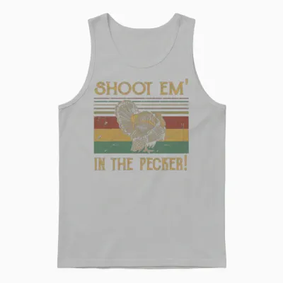 Funny Turkey Hunting Unisex Tank Top - Ash