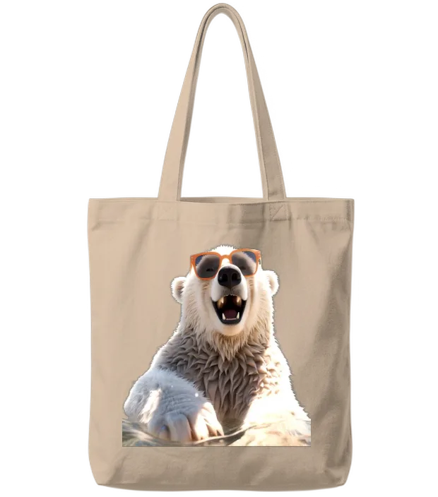 Polar Bear Sunglasses Animal I Love Cute Bears Tote Bags - Natural
