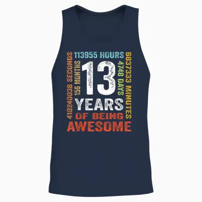 Geburtstag 13 Geschenke Shirt 13 Jahre Jungen Mädchen Unisex Tank Top - Navy