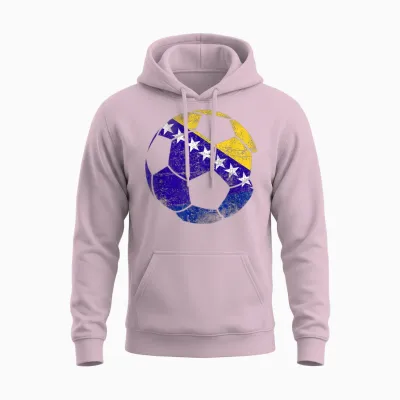 Bosnien-Fußball, Bosnien, Bosnien-Flagge. Unisex Hoodie - Light Pink