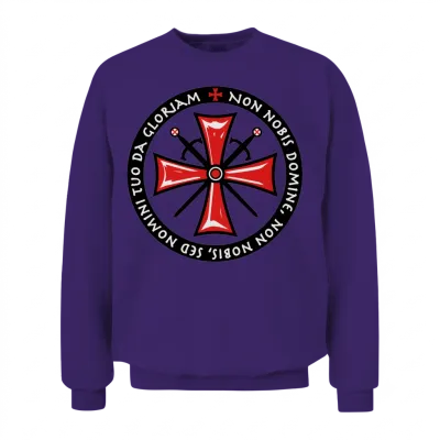 Cross Knights Templar Unisex Sweatshirt - Purple