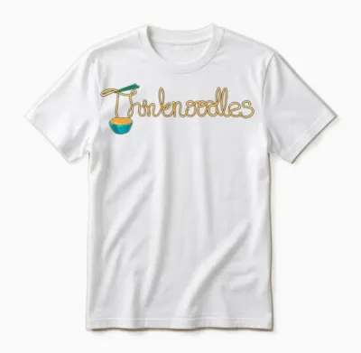 Funny Cute Noodles Unisex T-Shirt - White