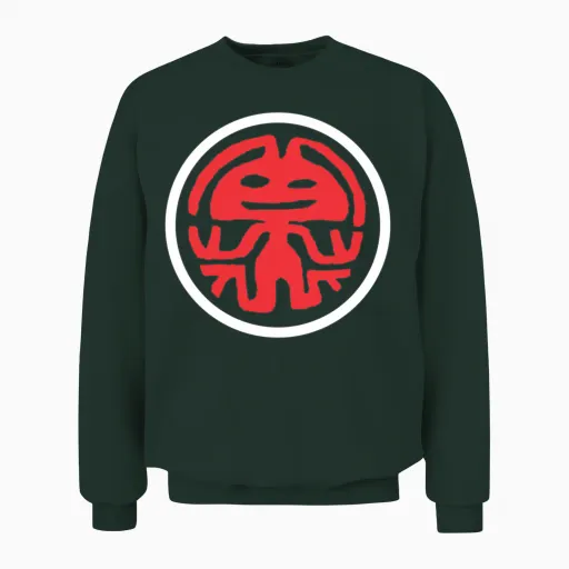 Rabbit in the Moon Abstract Unisex Sweatshirt - Forest