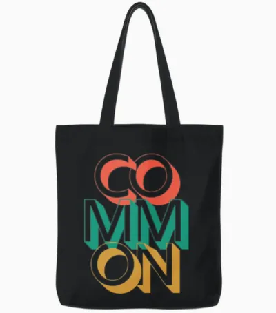 Retro Common Tote Bags - Black