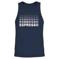 Espresso Coffee Design Unisex Tank Top - Navy – 2
