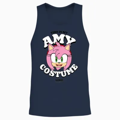 Sonic the Hedgehog Halloween This Is My Amy Costume Unisex Tank Top - Navy