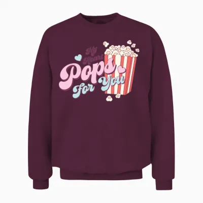 Retro Valentine Nostalgia Unisex Sweatshirt - Maroon