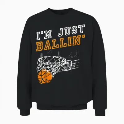 Basketball Geschenkidee Streetball Herren Kinder Jungs Coach Unisex Sweatshirt - Black