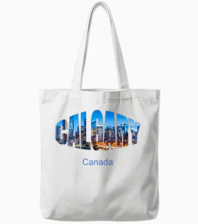 Voyage à Calgary Canada T-Shirt Haut De Gamme Tote Bags - White