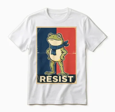 Portland Frog Protest for Men and Women Unisex T-Shirt - White