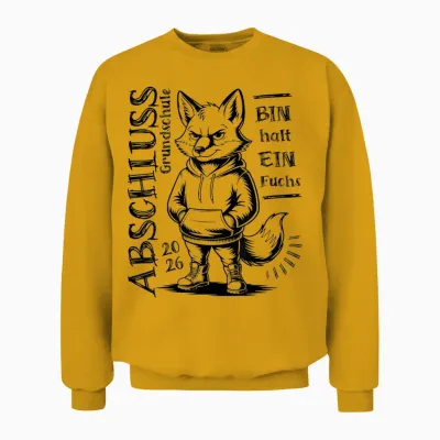 Graduation 2026 Primary School T-Shirt - Bin Halt Ein Fuchs Unisex Sweatshirt - Gold