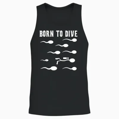 Born to Dive - Motif De Sperme De Plongée Amusant Unisex Tank Top - Black