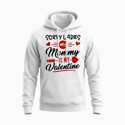 Valentines Day Shirt for Teen Boys Unisex Hoodie - White